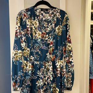 Blue floral maxi dress